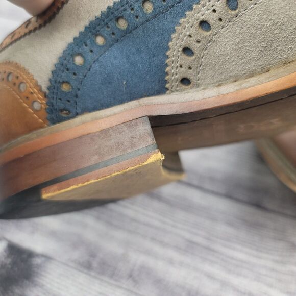 Justin Reece England Smith Casual Brogue Smarts In Brown Size EU 40 US 7 - Picture 14 of 16